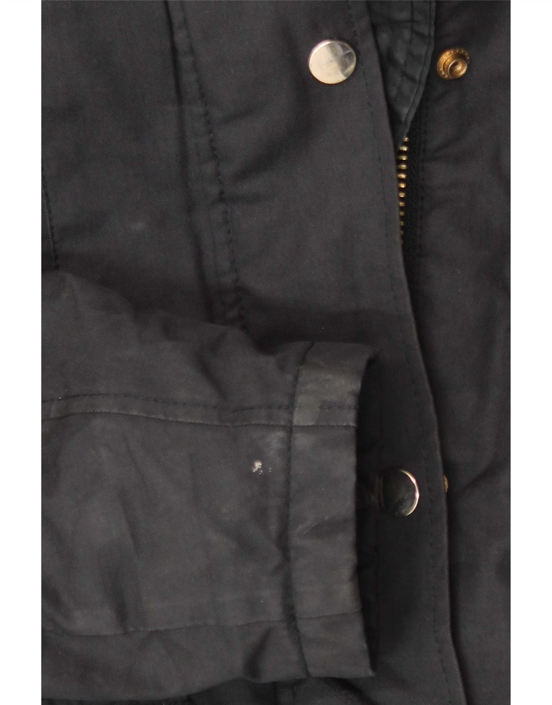 Topshop Dame Hooded Parka Jacket UK 8 Small Black Polyester