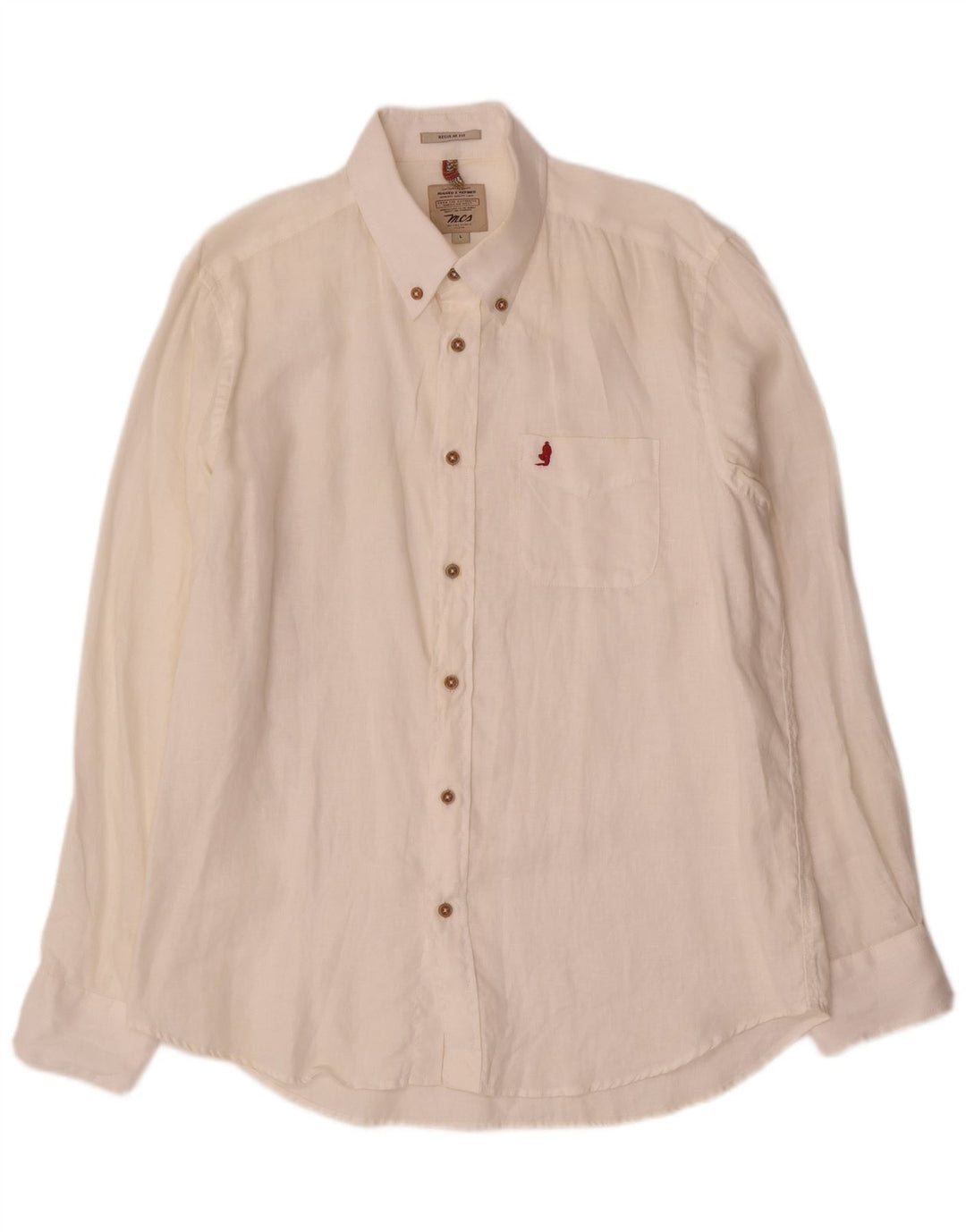 Marlboro Classics Herre Regular Fit Skjorte Large Off White