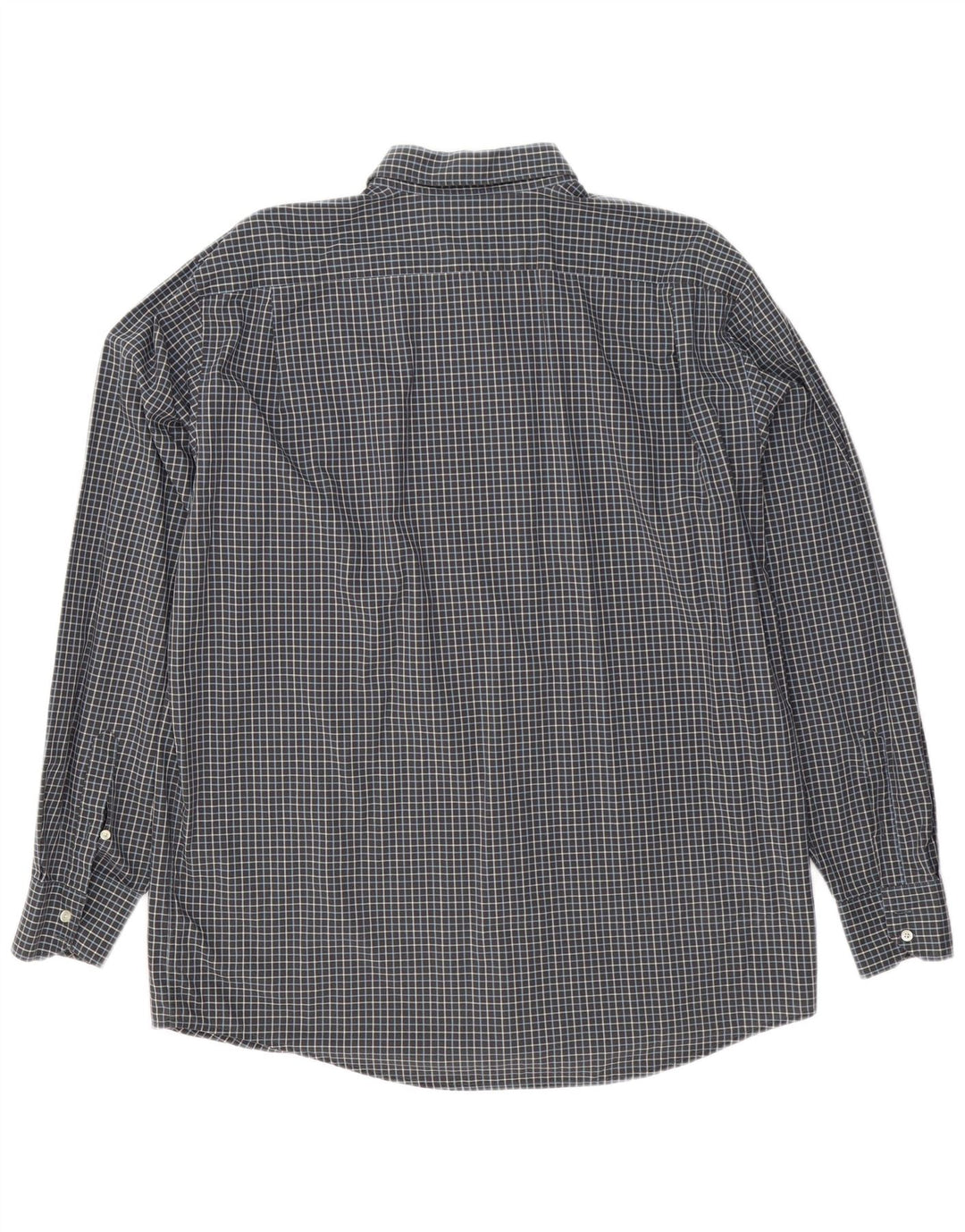 Lacoste Herre Regular Fit skjorte str. 45 XL Grå ternet bomuld