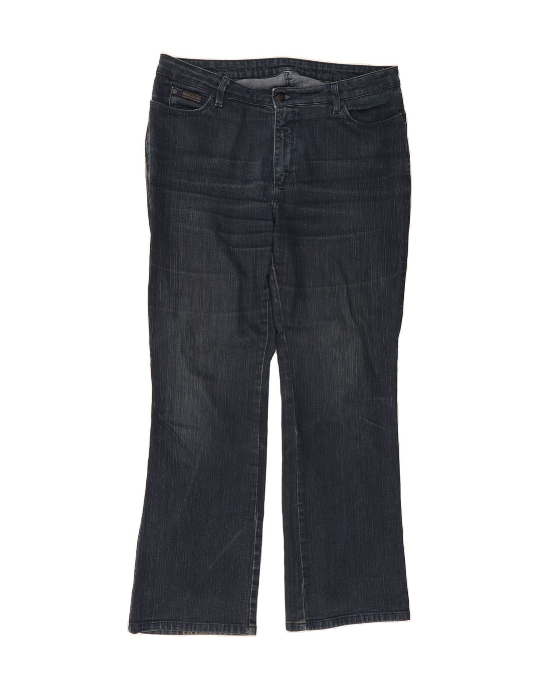 WRANGLER Womens Lucy Bootcut Jeans W34 L30 Navy Blue Cotton Vintage Wrangler and Second-Hand Wrangler from Messina Hembry 