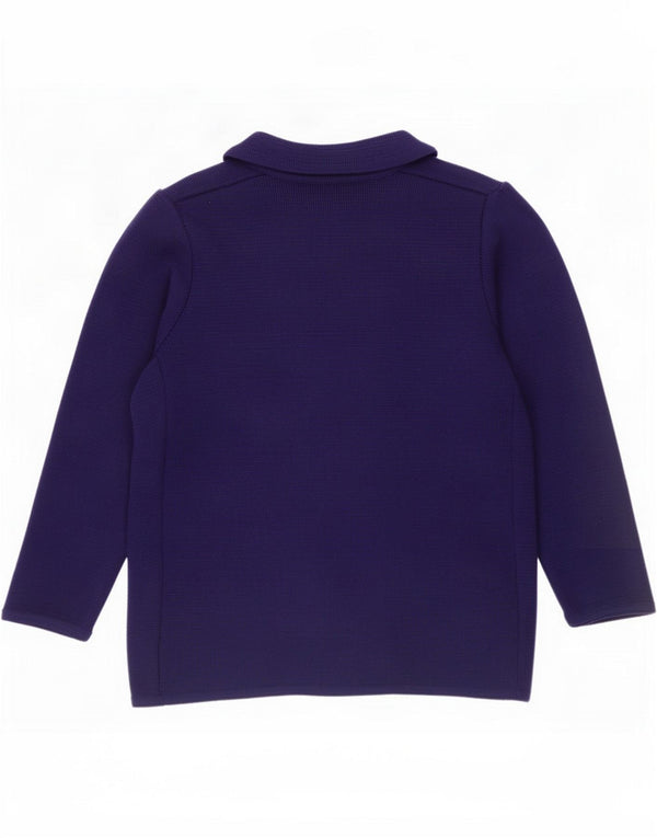 Michelina Stacpoole Womens Double Breasted Cardigan Sweater UK 18 XL Purple