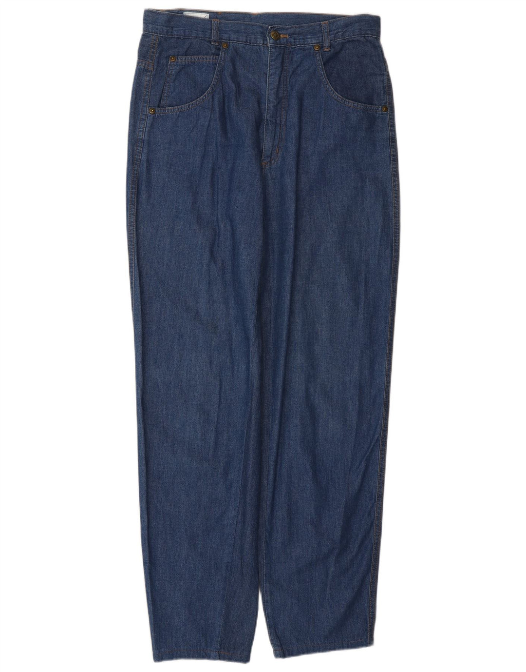 FENDI Kvinder Højtaljet Tapered Jeans IT 46 Large W30 L29 Blå Klassisk