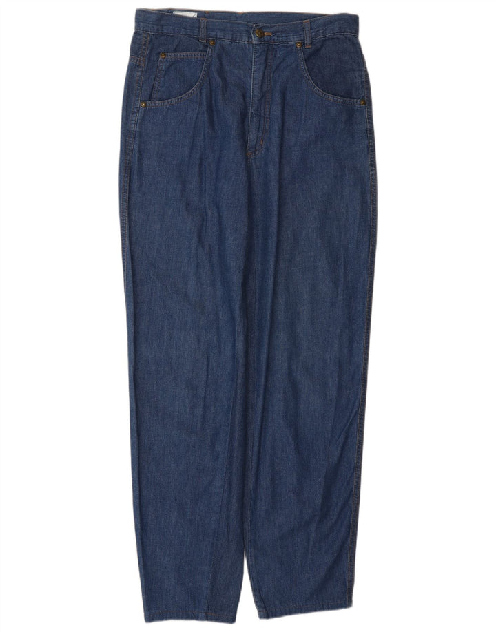 FENDI Kvinder Højtaljet Tapered Jeans IT 46 Large W30 L29 Blå Klassisk