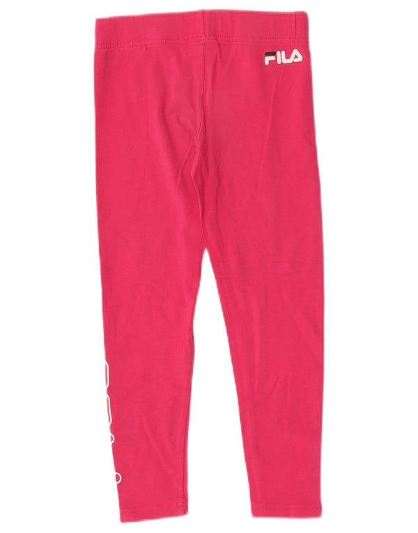 Fila Girls Grafiske Leggings 7-8 år Pink Bomuld