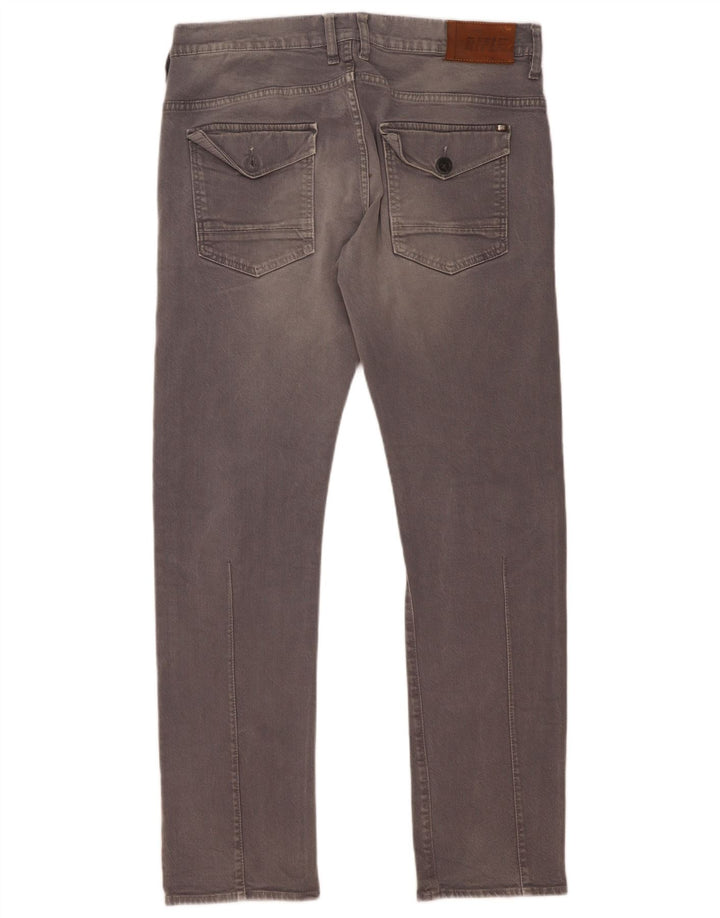 Rifle Herre Slim Jeans W32 L31 Grå Bomuld