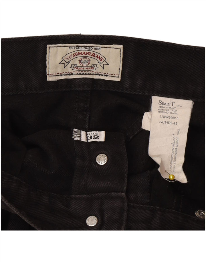 Armani Straight Jeans til mænd W32 L28 Sort bomuld