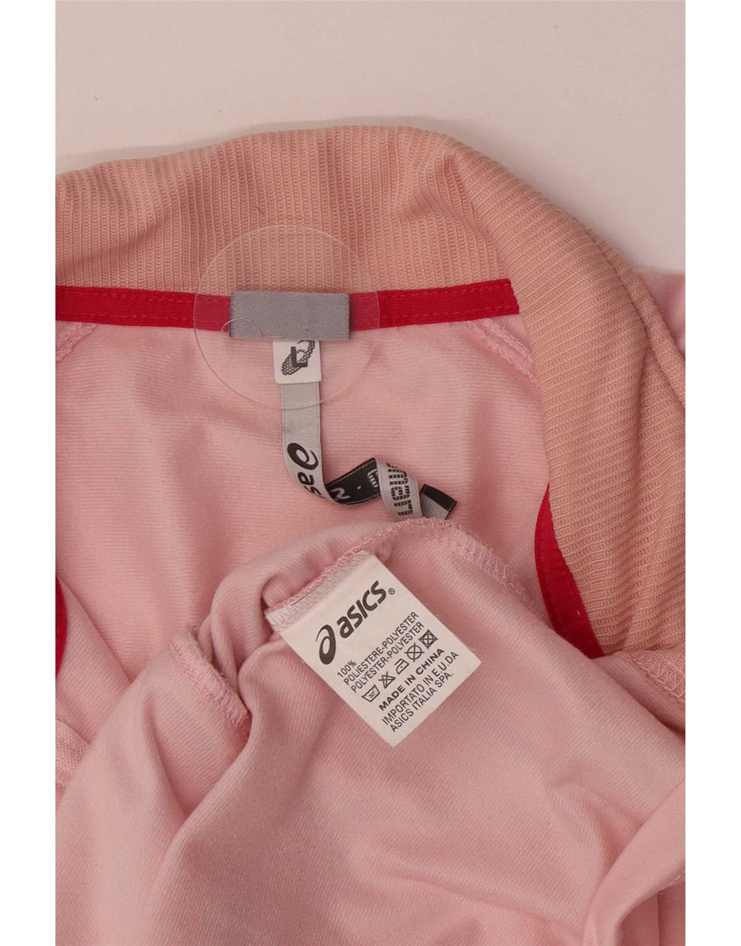 Asics træningsdragt topjakke til kvinder UK 16 Large Pink Colourblock Polyester