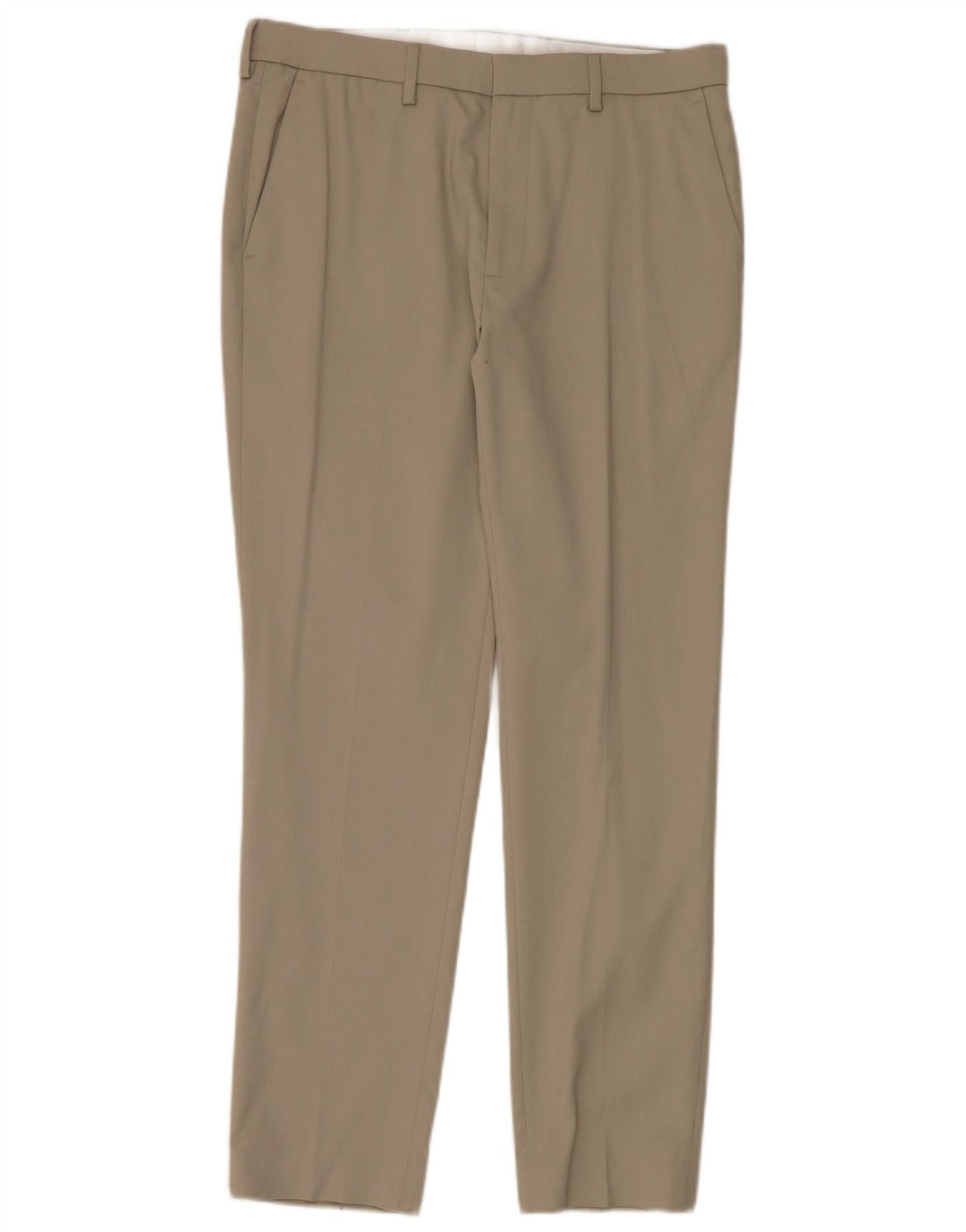 Marks & Spencer Herre Slim Chino Bukser W34 L31 Beige Polyester