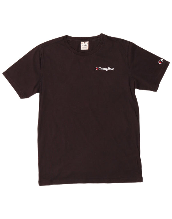 Champion Boys T-Shirt Top 15-16 år 2XL Sort Bomuld