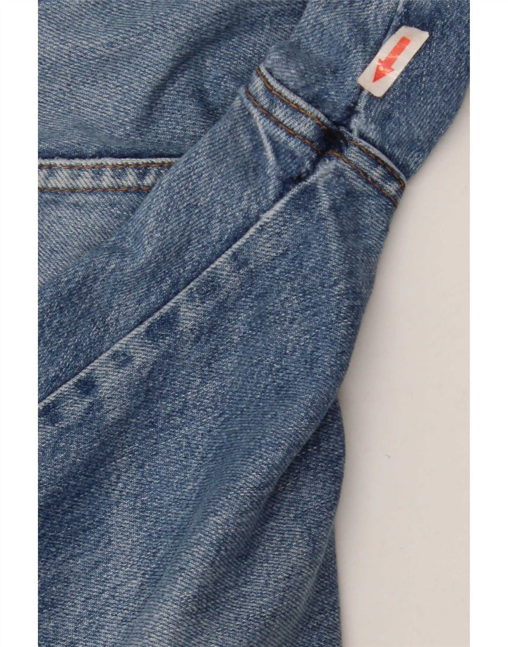 Wrangler Herre Texas Distressed Straight Jeans W36 L32 Blå Bomuld