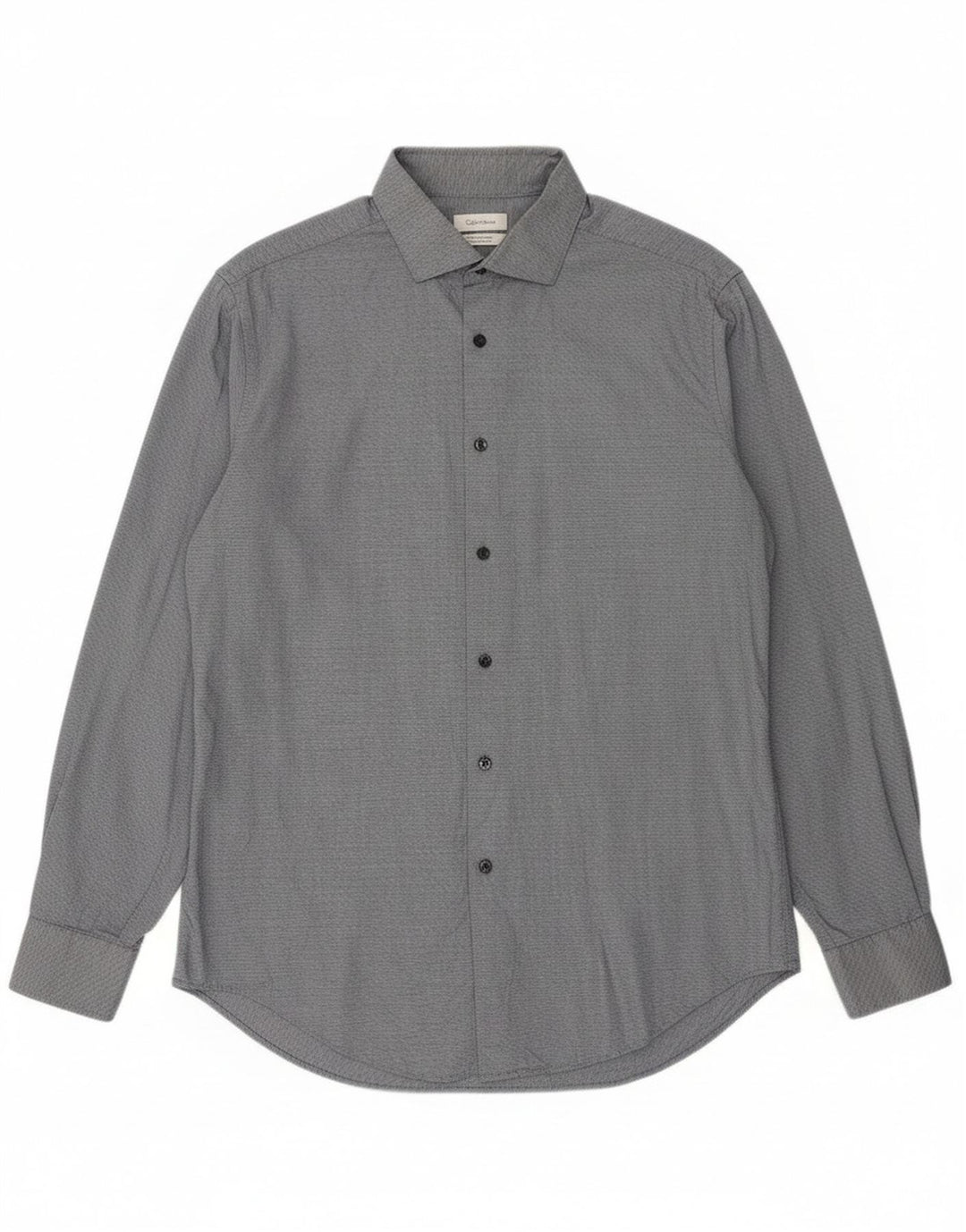 Calvin Klein Herre Slim Fit Skjorte Stor Marineblå Geometrisk