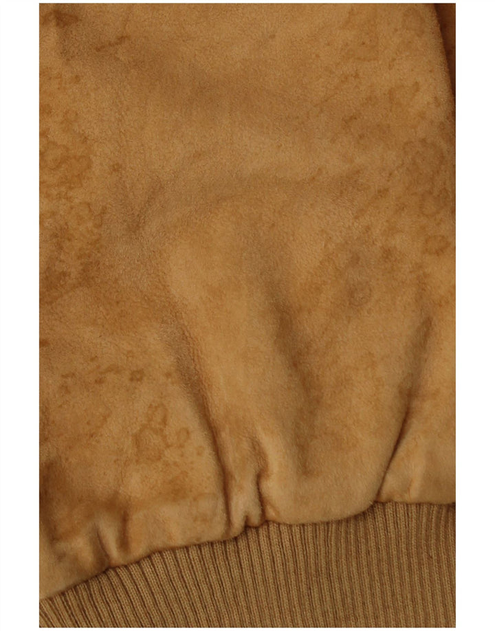 Vintage herre ruskind bomberjakke IT 52 XL Beige