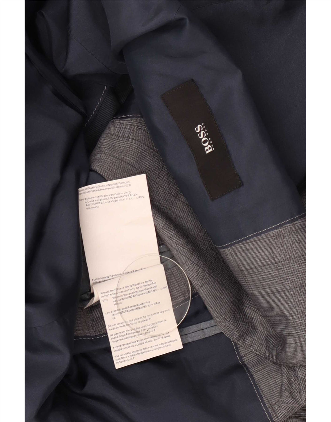 Hugo Boss Herre 2-knaps blazerjakke EU 48 Medium Grey Ternet Virgin Wool