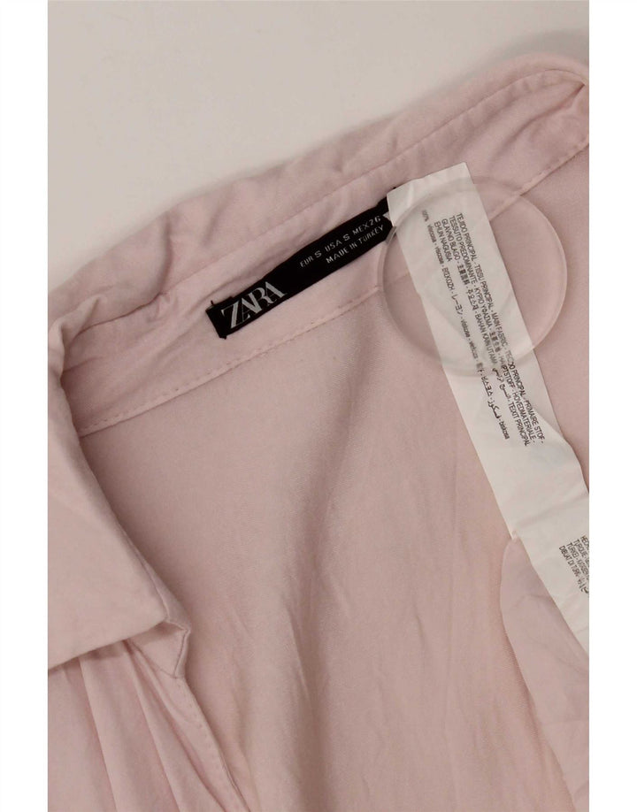 Zara Kvinde slå-om-kjole UK 10 Small Pink Viscose