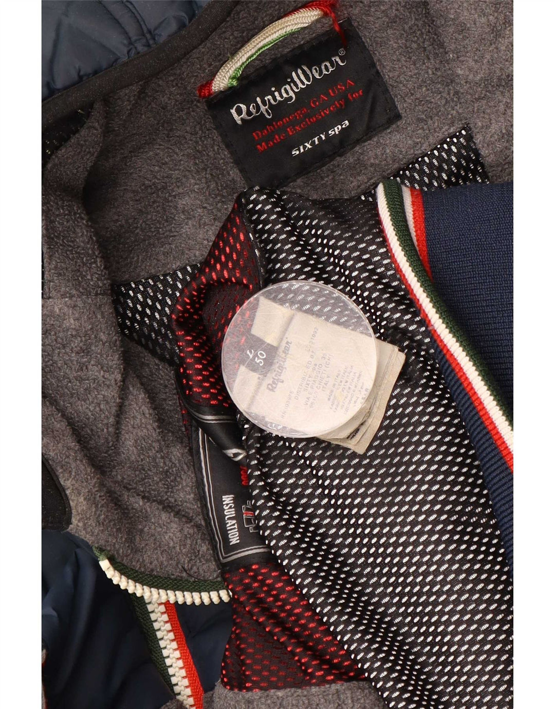 Refrigiwear Herre Sixty spa Hættepolstret jakke IT 50 Large Navy Blue