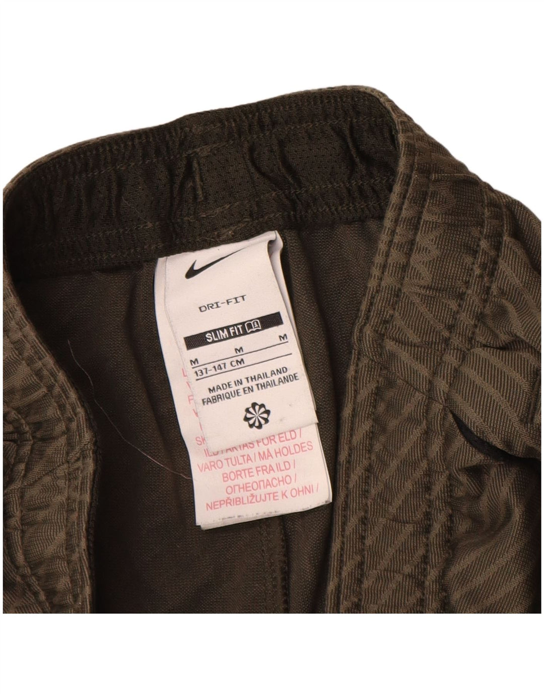 Nike Boys Barcelona sportsshorts 10-11 år Medium Khaki Geometrisk