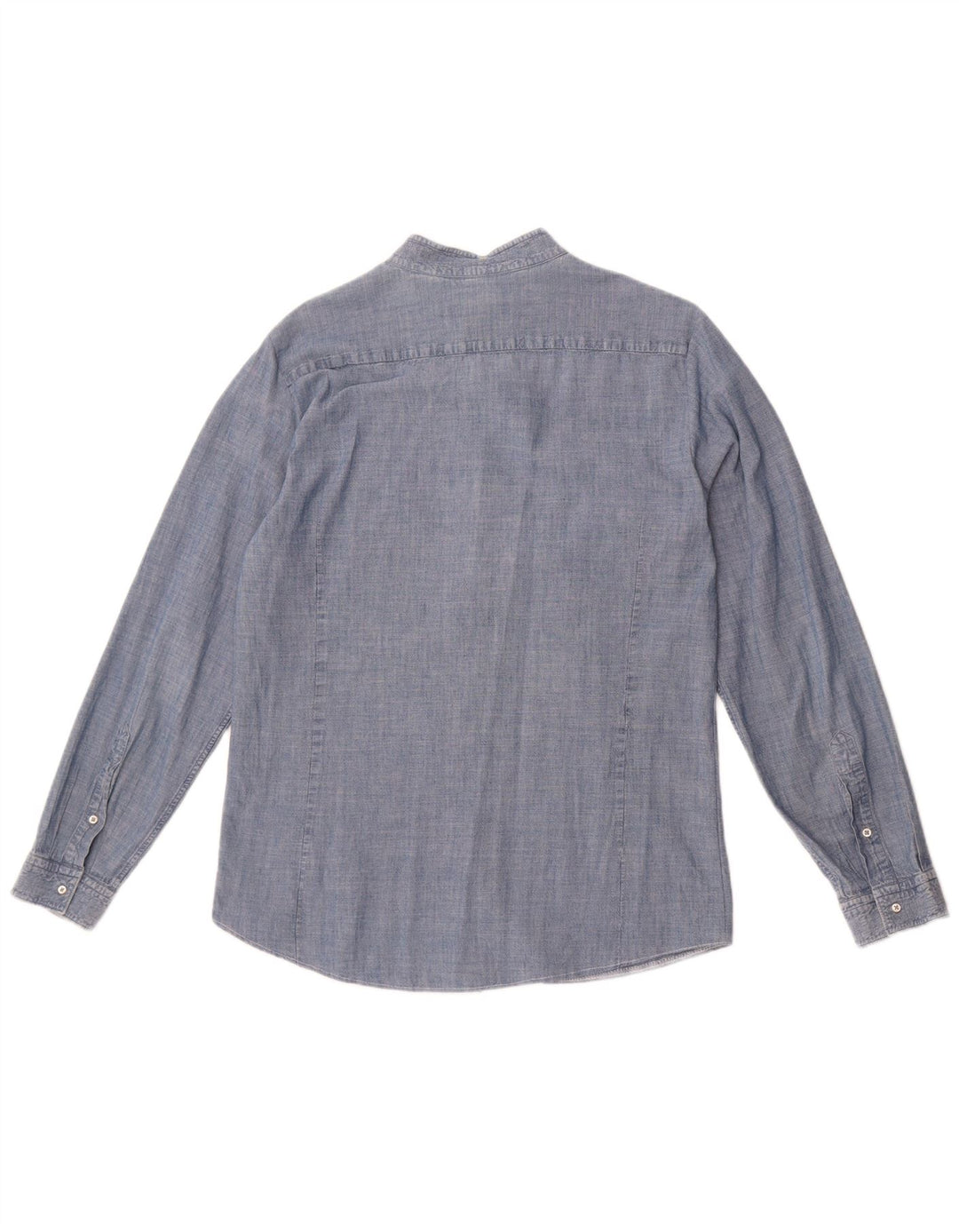 Mauro Grifoni Herre Denim skjorte Størrelse 42 16 1/2 Stor Blå