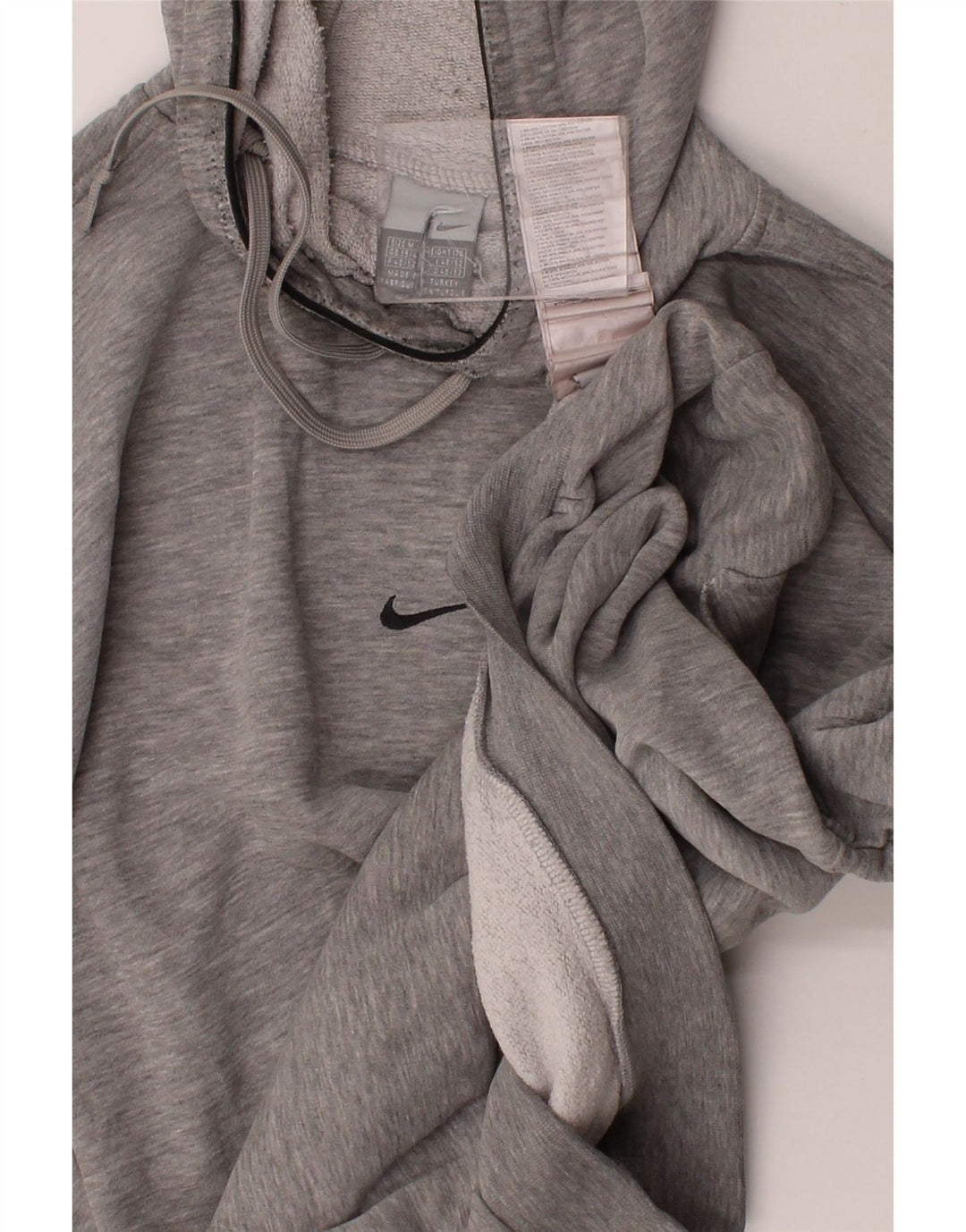 NIKE Mens Hoodie Jumper UK 39/41 Medium Grey Cotton Vintage Nike and Second-Hand Nike from Messina Hembry 