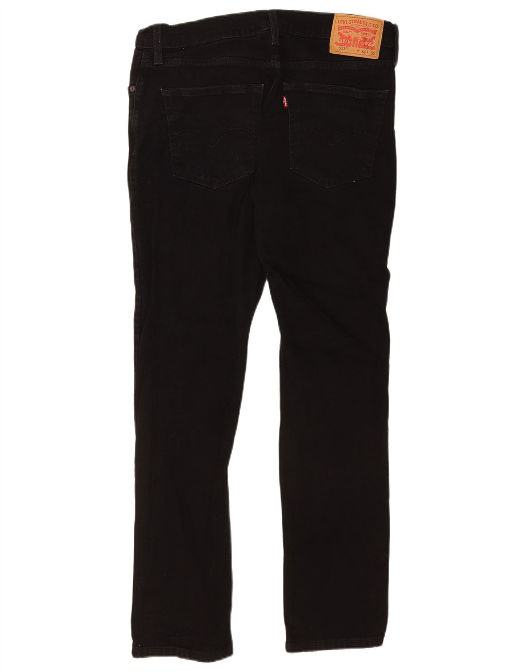 Levi's Herre 511 Slim Jeans W36 L32 Sort Bomuld