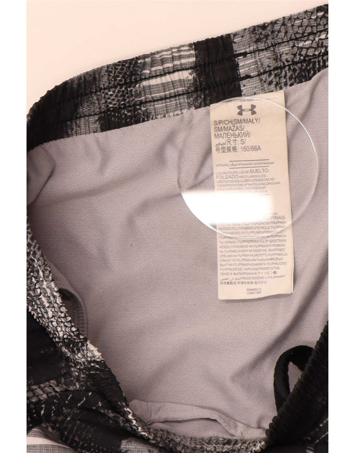 Under Armour Dame Sportsshorts med abstrakt mønster UK 10 Small Black