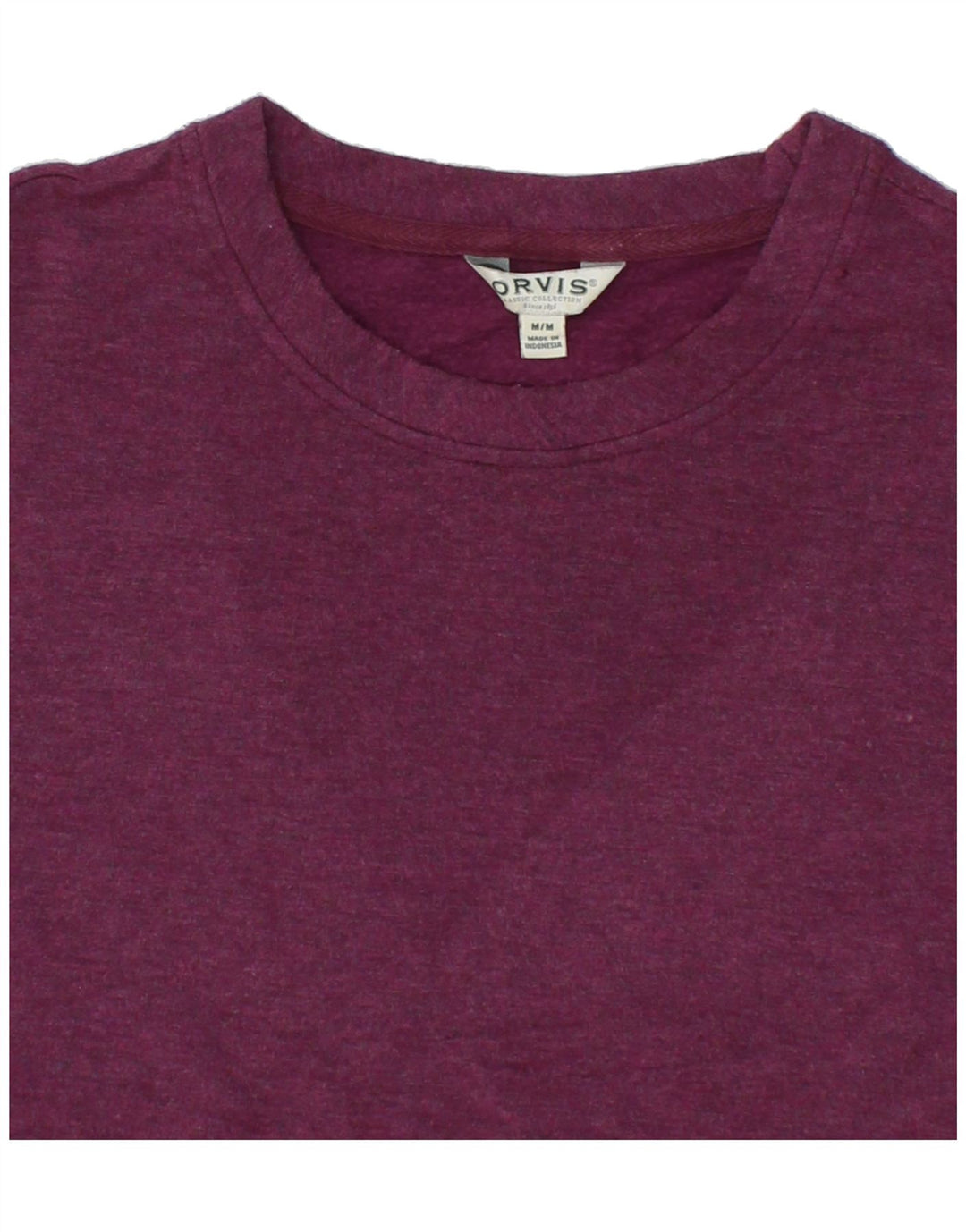ORVIS Womens Oversized Sweatshirt Jumper UK 14 Medium Maroon Modal Vintage Orvis and Second-Hand Orvis from Messina Hembry 