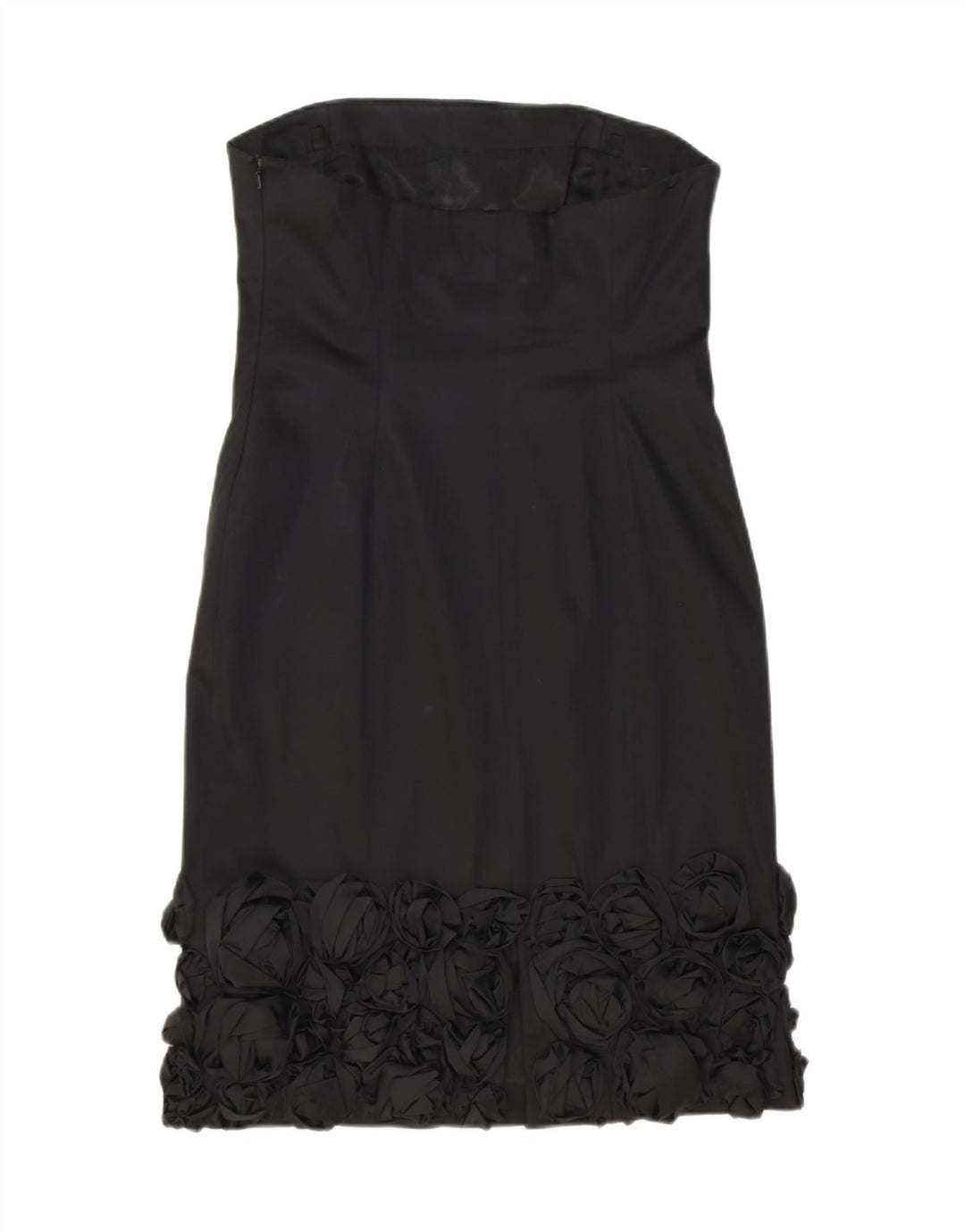 COAST Womens Strapless Dress UK 14 Medium  Black Floral Acetate Vintage Coast and Second-Hand Coast from Messina Hembry 