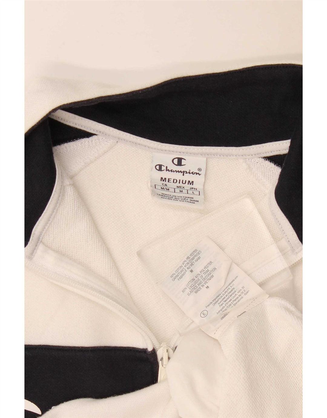 Champion Womens Grafisk træningsdragt Topjakke UK 12 Medium White Colourblock