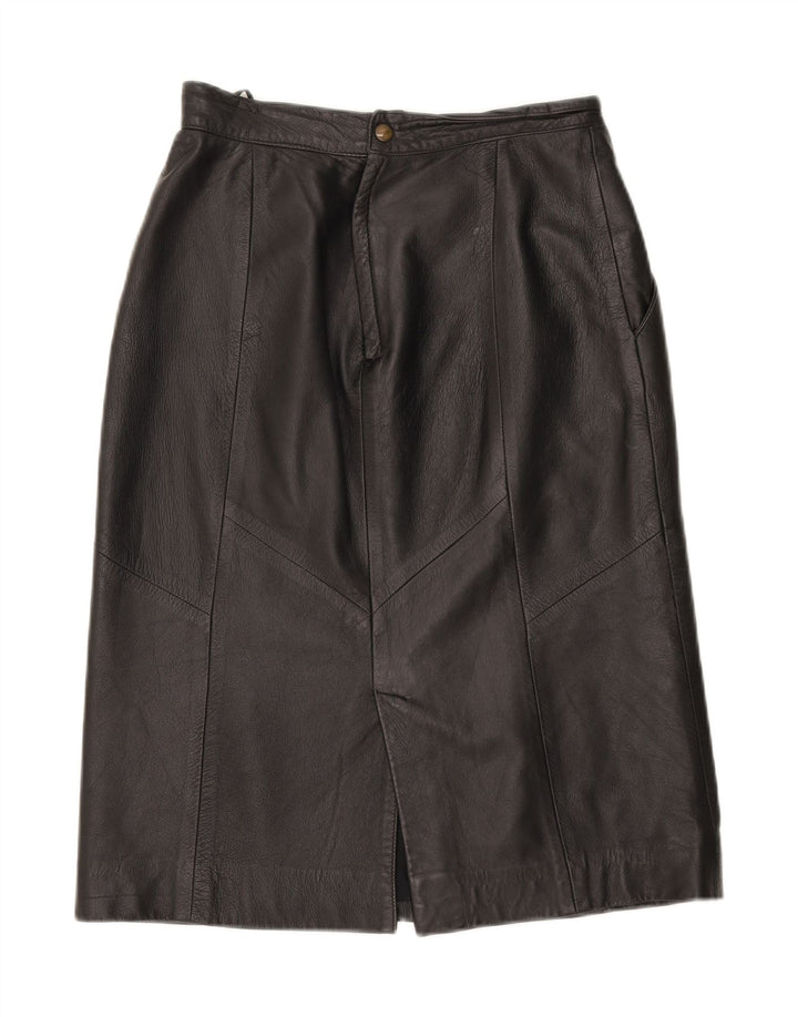 GHIBLI Womens Leather Skirt EU 40 Medium W28  Black Leather Vintage Ghibli and Second-Hand Ghibli from Messina Hembry 