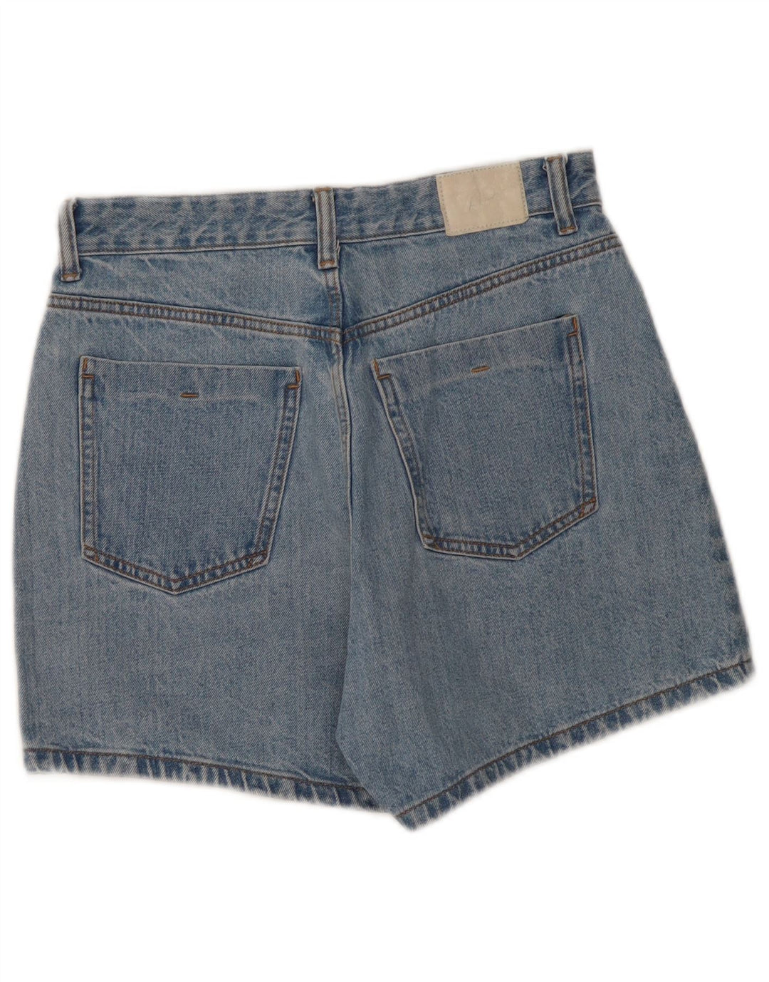 Zara Dame højtaljede denimshorts EU 40 Medium W30 Blå