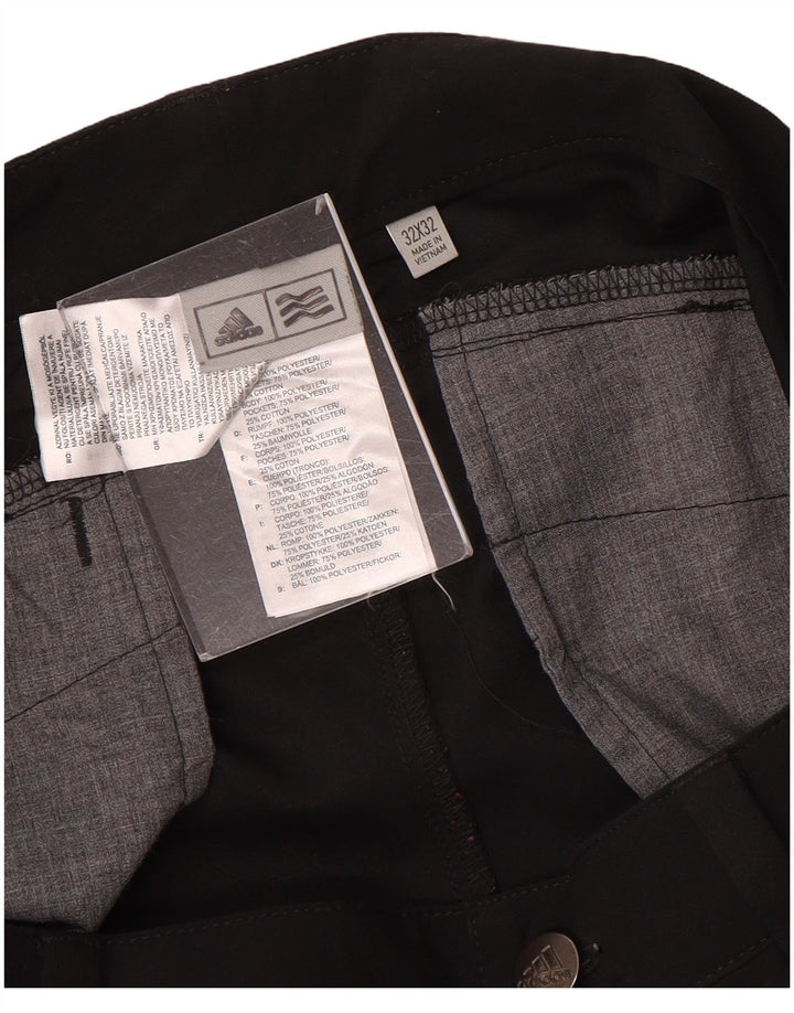 Adidas Herre Slim Chino Bukser W32 L32 Sort Polyester
