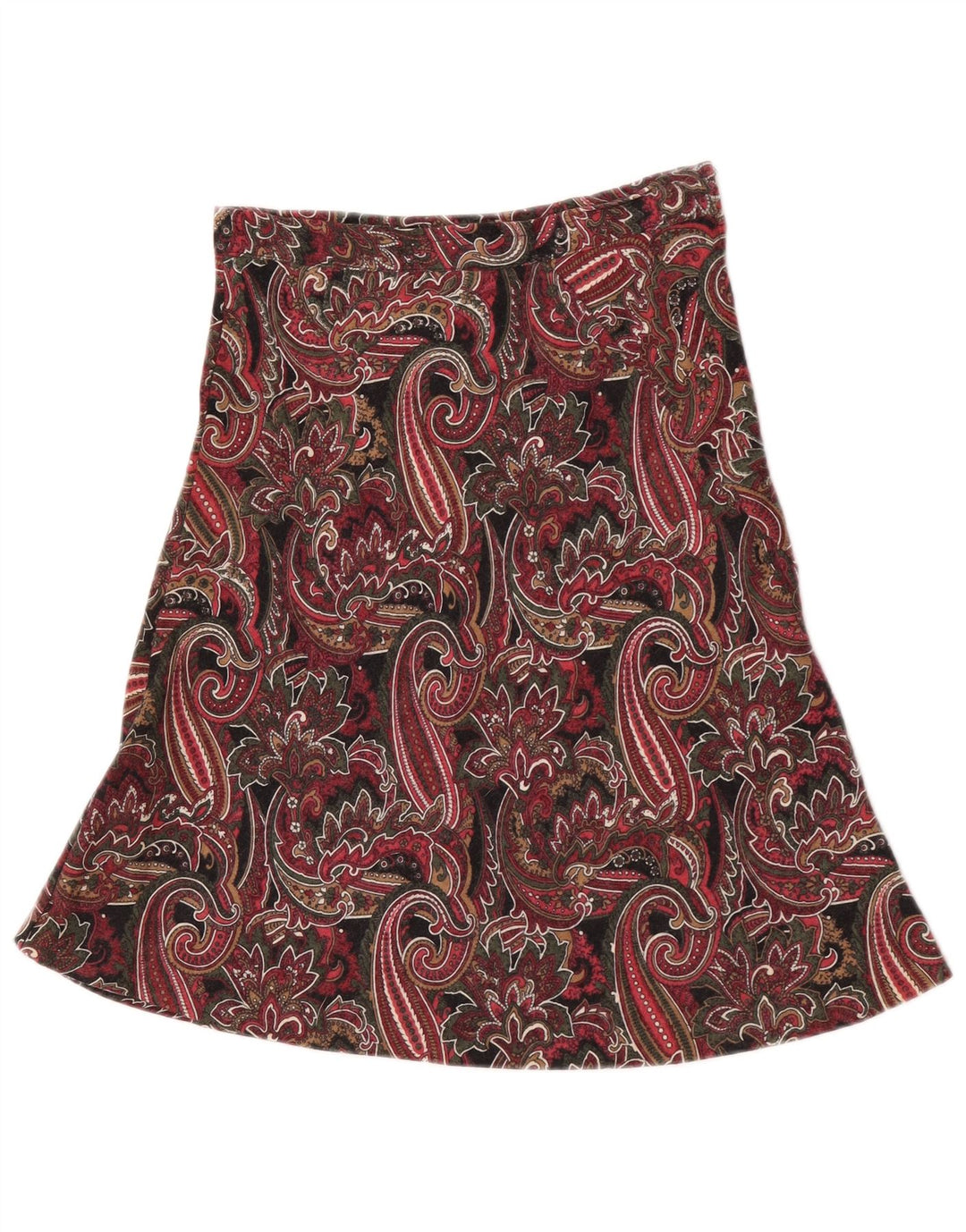 Vintage A-line nederdel til kvinder W25 Lille flerfarvet Paisley