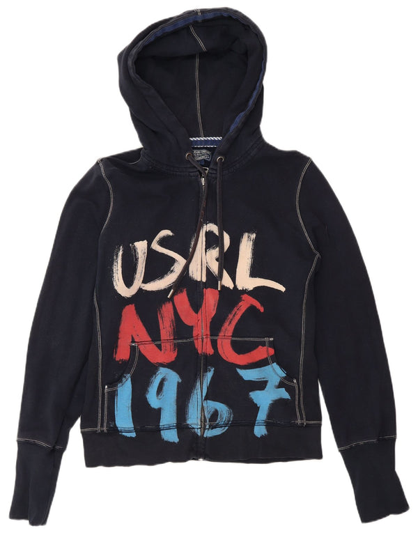 Polo Ralph Lauren Dame Grafisk Hættetrøje Sweater UK 14 Stor Navy Blue