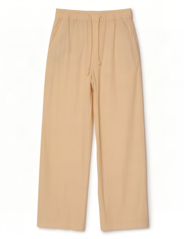 Zara Womens Casual Bukser med brede ben Små W26 L27 Beige