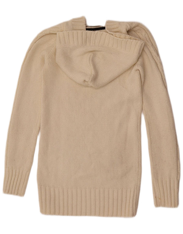 Zara hættetrøje til kvinder UK 12 Medium Off White