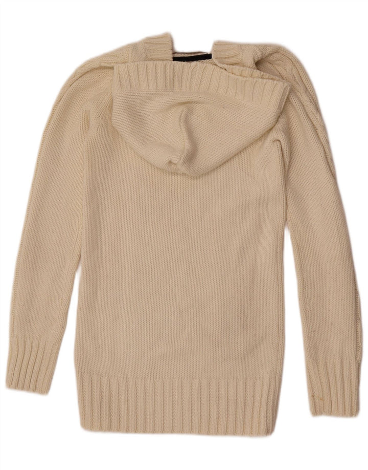 Zara hættetrøje til kvinder UK 12 Medium Off White