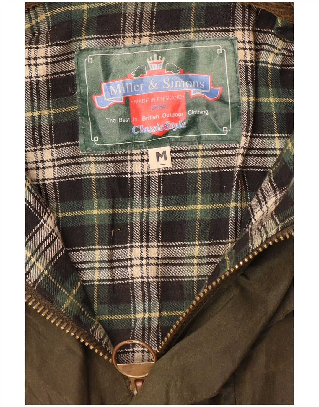 MILLER & SIMONS Herre vokset bomuldsjakke UK 38 Medium Green