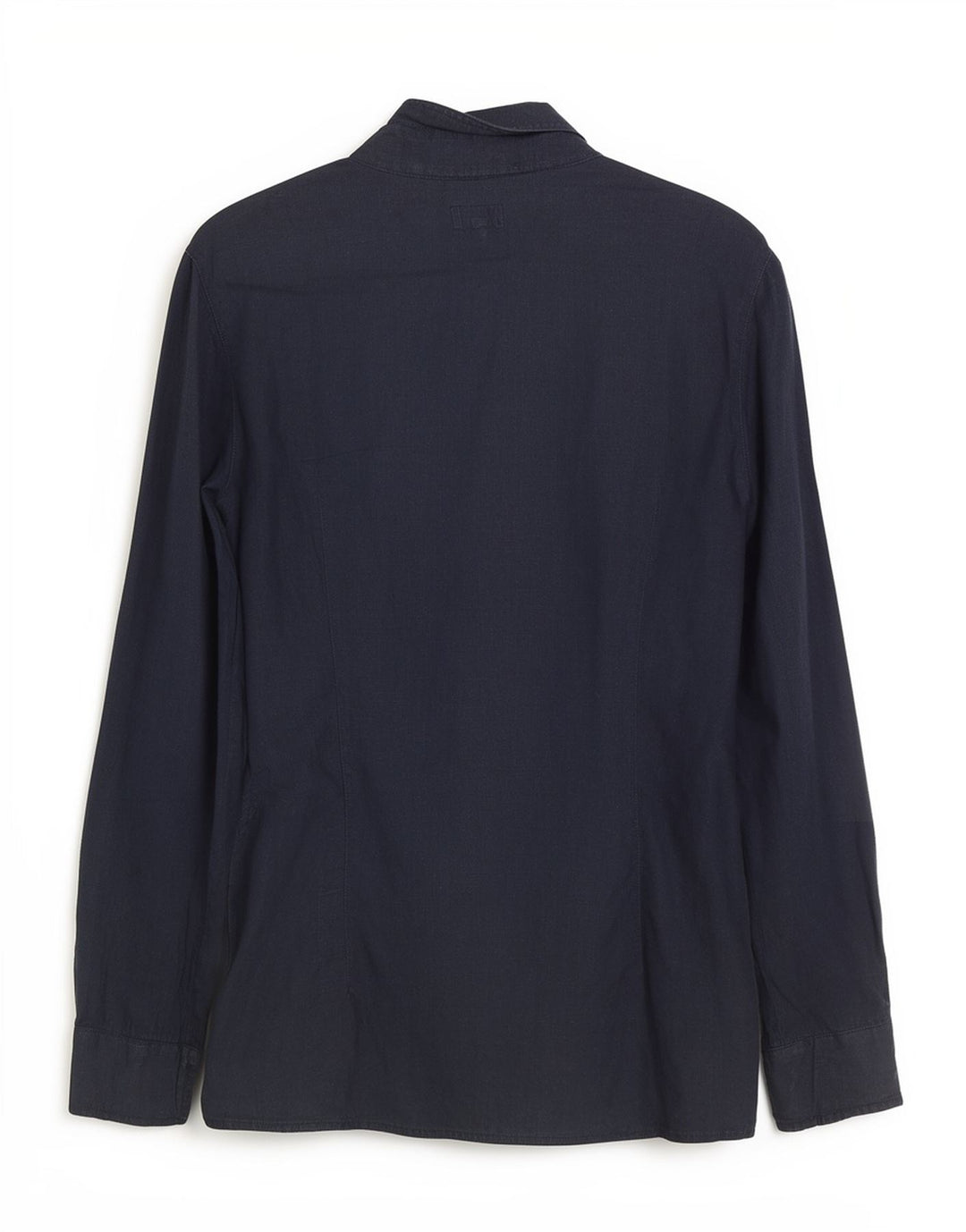 Armani Jeans Dame Pullover Shirt IT 42 Medium Navy Blue Linen