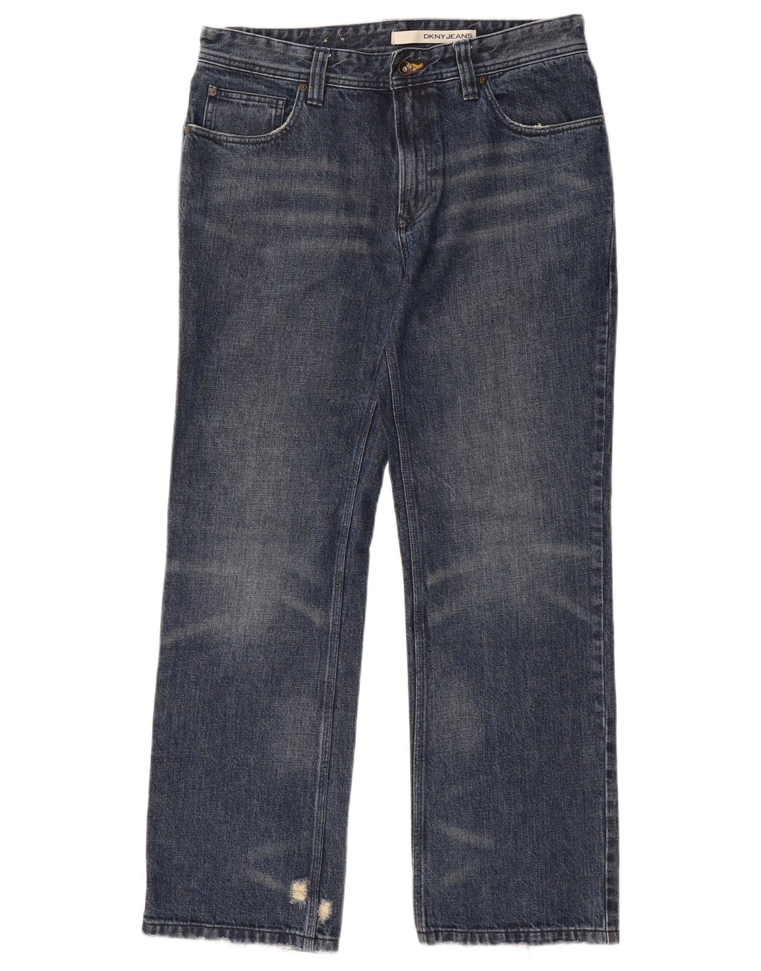 DKNY Mens Straight Jeans W33 L31 Blue Cotton
