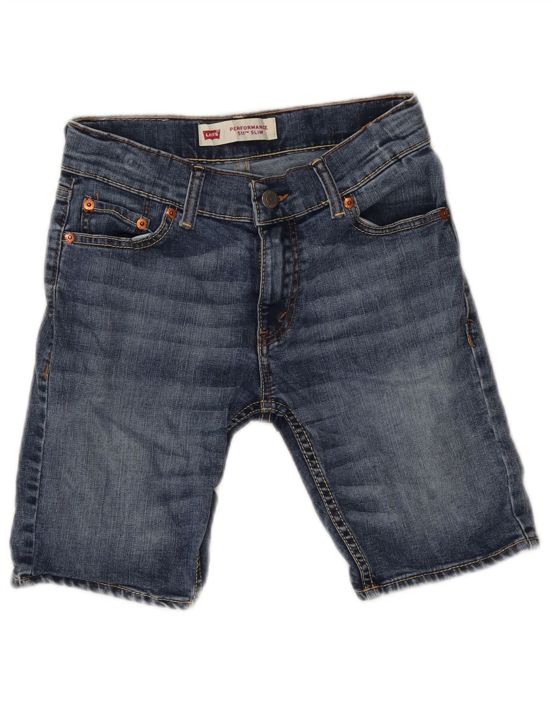 Levi's Boys 511 Slim Denim Shorts 11-12 år W26 Blue Cotton