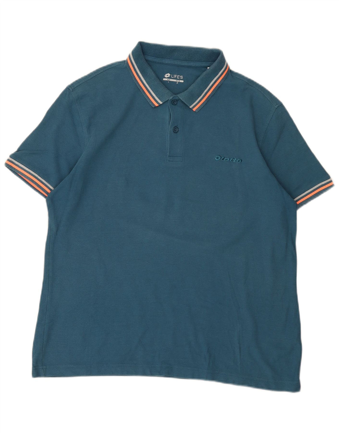 Lotto Herre Polo Shirt Large Blue Colourblock