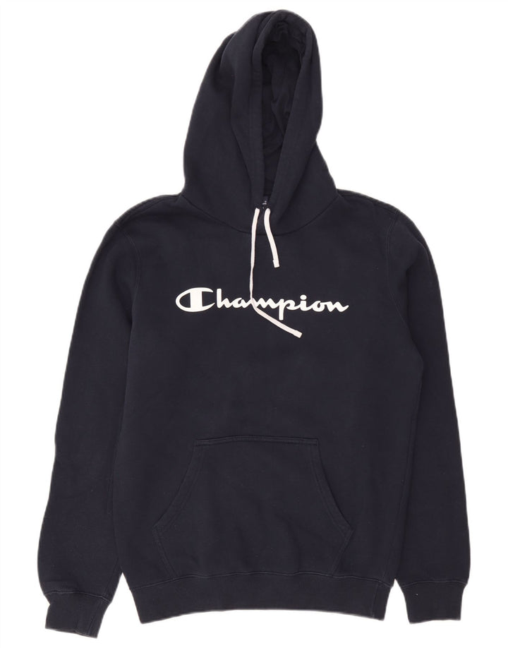Champion Herre grafisk hættetrøje Jumper Medium Navyblå Bomuld