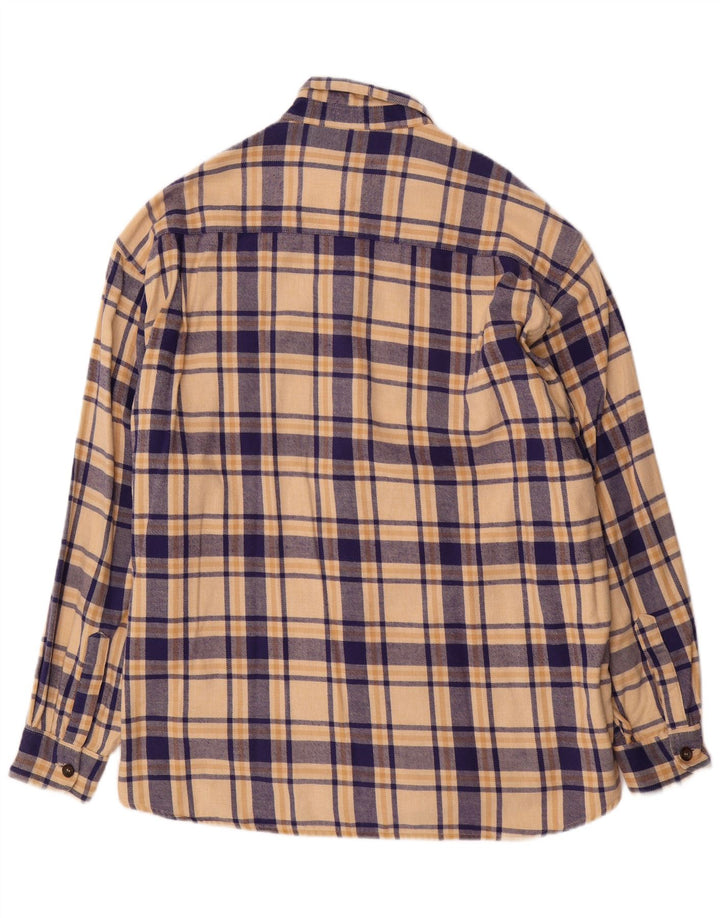 Ellesse Herre Flanellskjorte XL Beige Ternet Bomuld