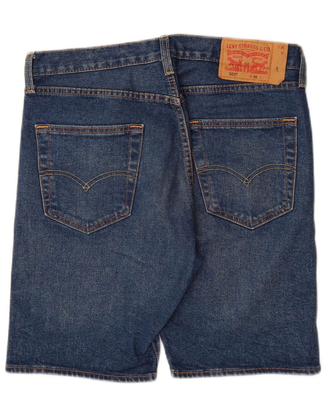 LEVI'S Herre 501 denimshorts W31 Mellem marineblå bomuld