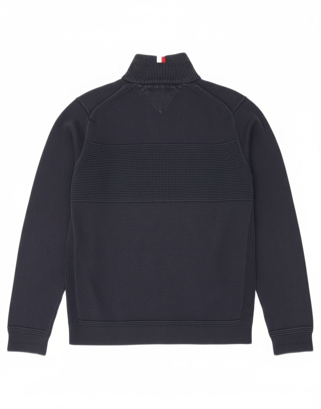 Tommy Hilfiger Herre Zip Neck Jumper Sweater Medium Navy Blue Bomuld