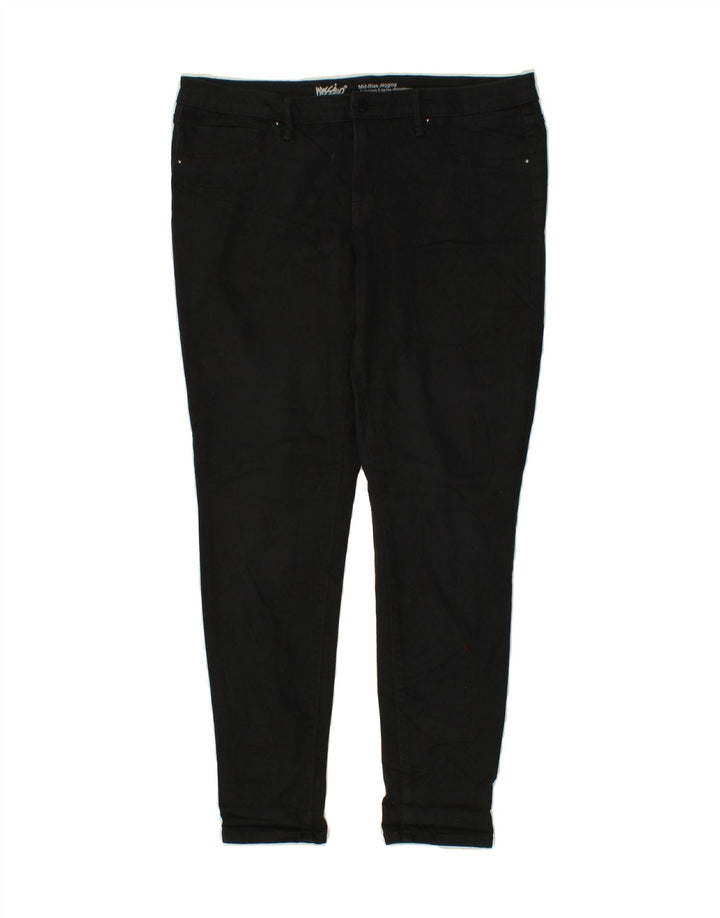 MOSSIMO Womens Stretch Mid Rise Jegging Jeans UK 14 Large W32 L29 Black Vintage Mossimo and Second-Hand Mossimo from Messina Hembry 