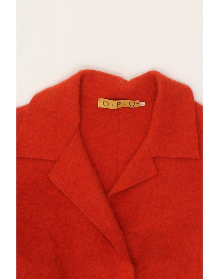 VINTAGE Womens 3 Button Blazer Jacket UK 14 Medium Orange Colourblock Vintage Vintage and Second-Hand Vintage from Messina Hembry 