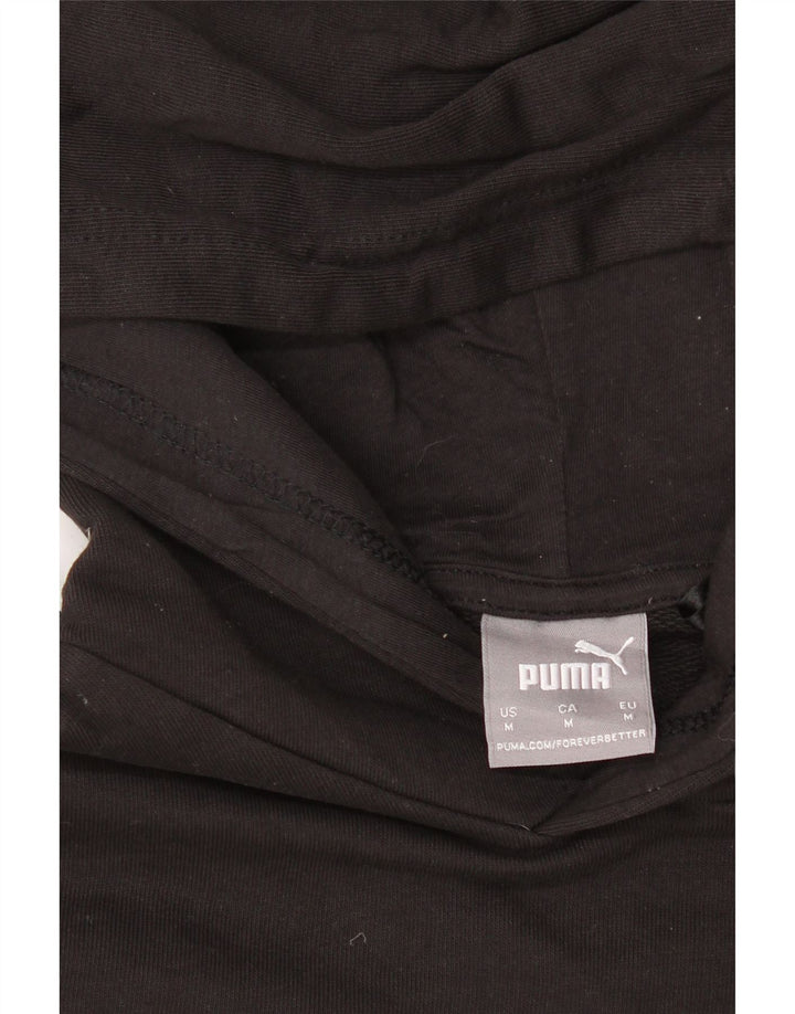 PUMA Mens Hoodie Jumper Medium Black Cotton