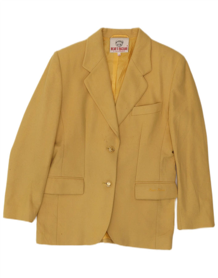 Laura Biagiotti Dame 2-knaps blazerjakke IT 42 Medium Gul