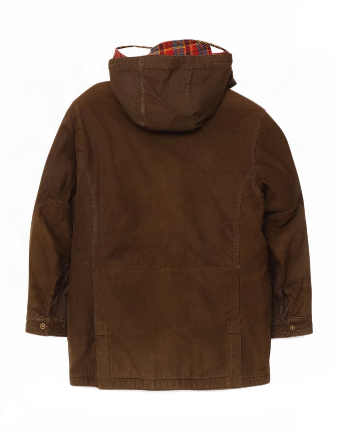 Conrad Herre Hooded Læder Windbreaker Coat IT 52 XL Khaki
