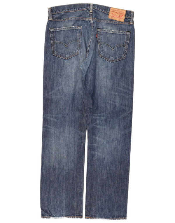 Levi's Herre 504 lige jeans W32 L30 Blå
